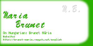 maria brunet business card